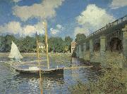 Claude Monet Le Pont routier,Argenteuil oil on canvas